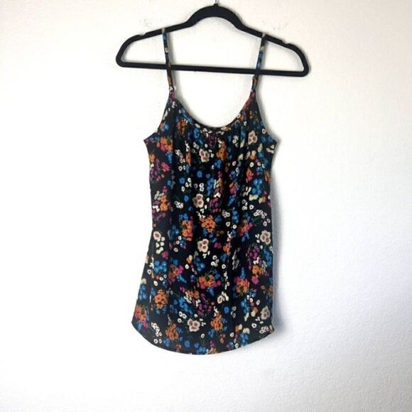 Cabi Carefree Women’s Cami Top Black Colorful Floral Print Tank Top Size Small - Picture 1 of 12